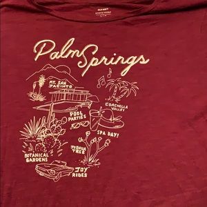 Maroon old navy shirt .